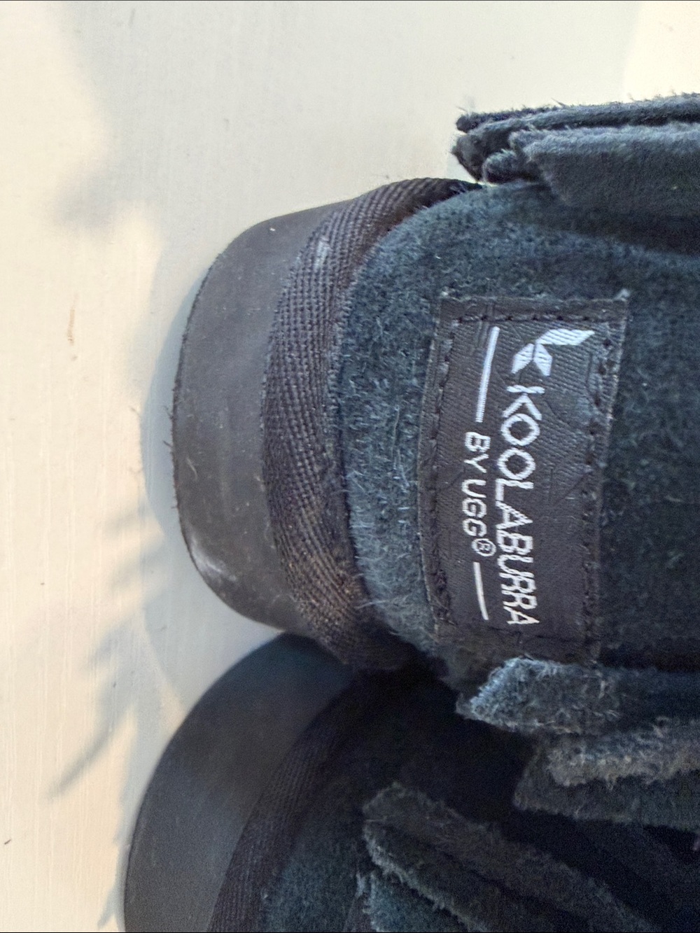 Koolaburra Black Suede Fringe Winter Boots - Picture 5 of 9